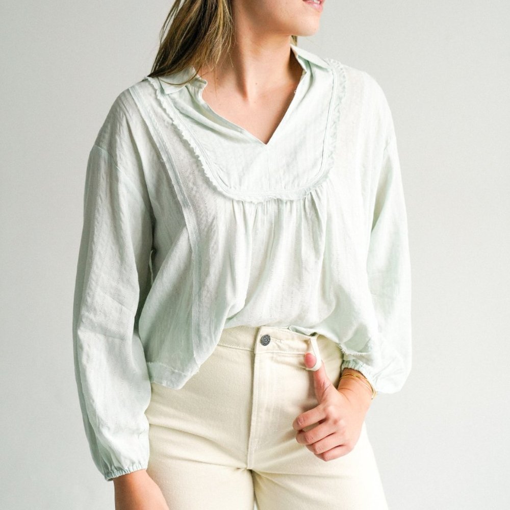 CJLA Flowy Brianna Top,  Mint Medium